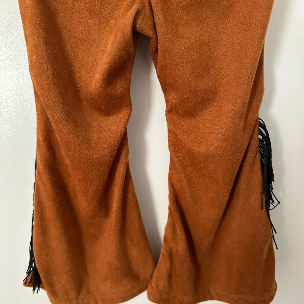 Fringe Southwest Style Flare Pants in Sienna Brown, so soft Bailey’s Blossoms 2T - Picture 7 of 8